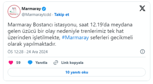 Marmaray Da Intihar Eden Ki I Hayat N Kaybetti