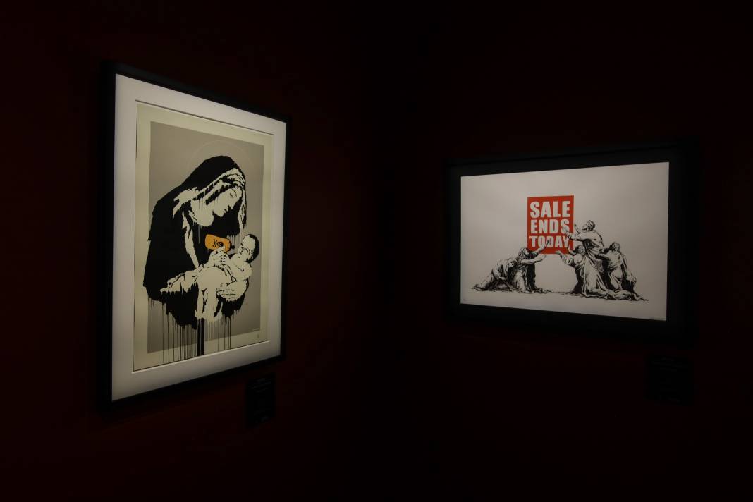 8 milyon dolarlık eserini parçalatmıştı... Banksy'den 'Genius or Vandal?' sergisi 7