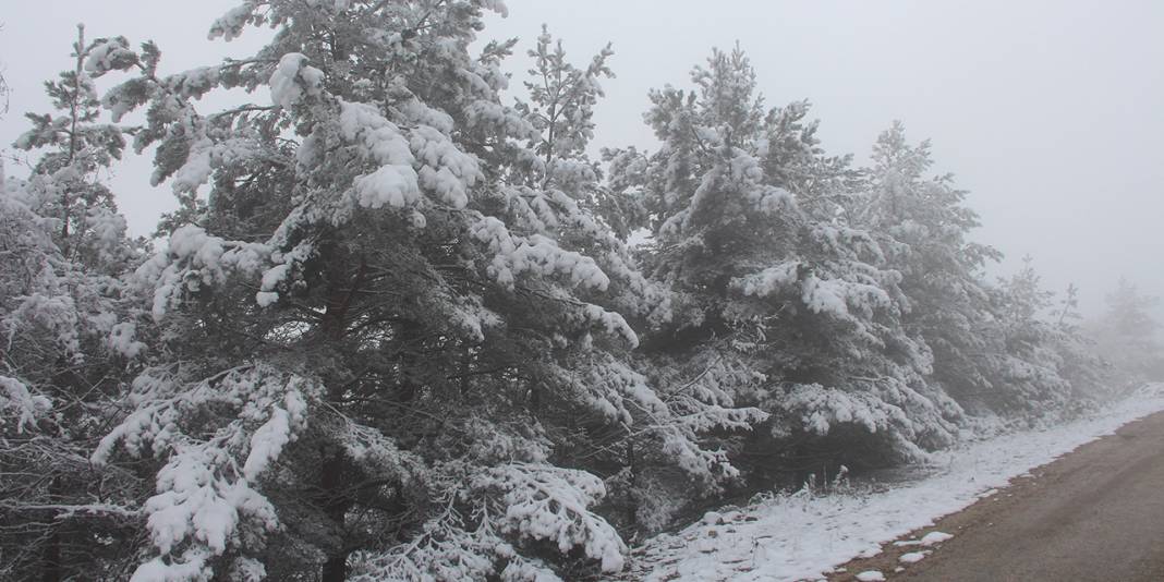 Amasya yükseklerine beyaz örtü 5