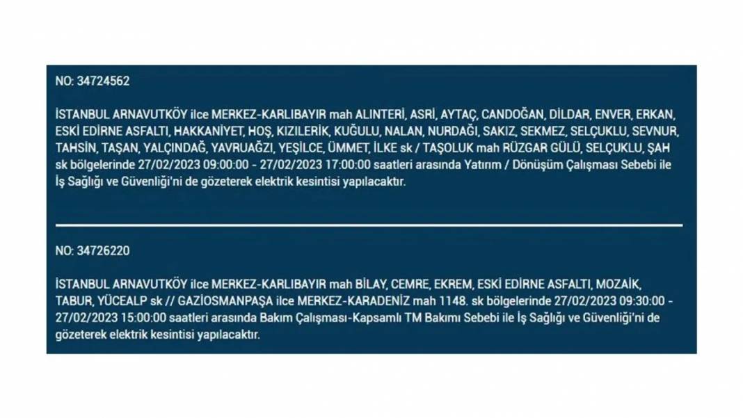 İstanbullular dikkat: İşte elektrik kesilecek ilçeler 21