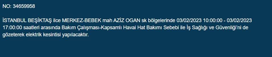 İstanbullular dikkat! Yarın elektrikler kesilecek 10