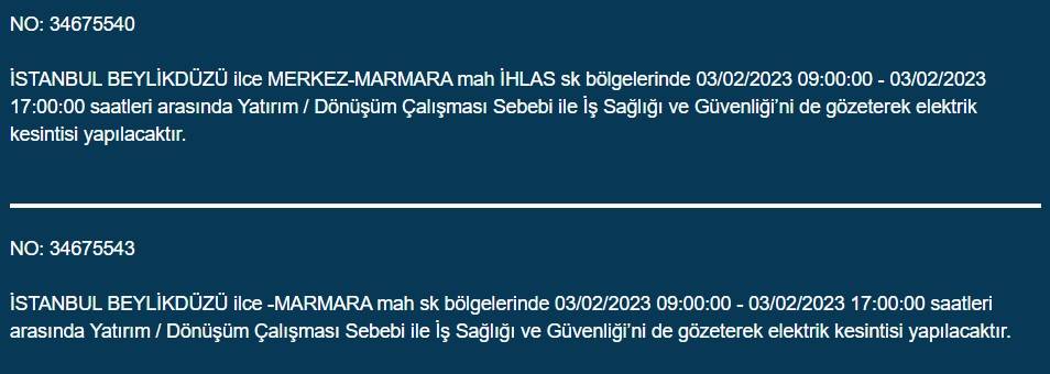 İstanbullular dikkat! Yarın elektrikler kesilecek 11