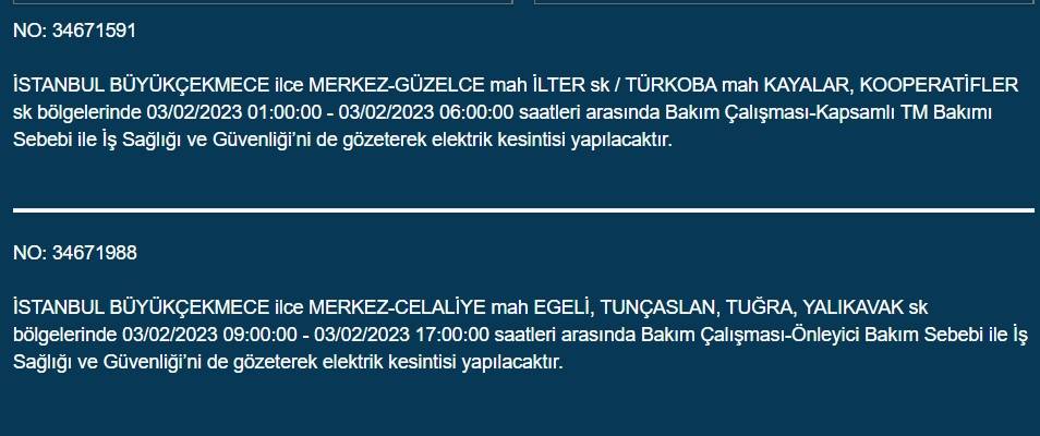 İstanbullular dikkat! Yarın elektrikler kesilecek 14