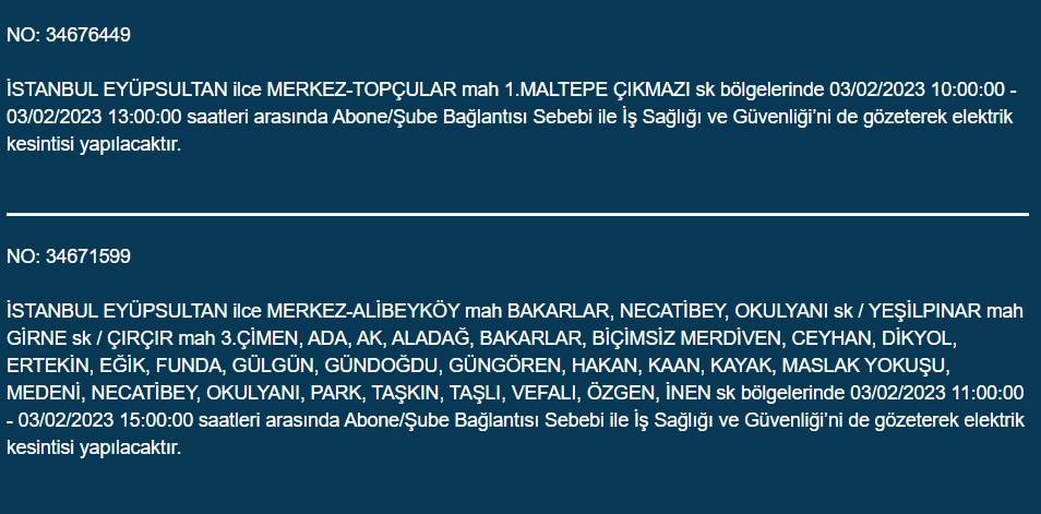 İstanbullular dikkat! Yarın elektrikler kesilecek 18