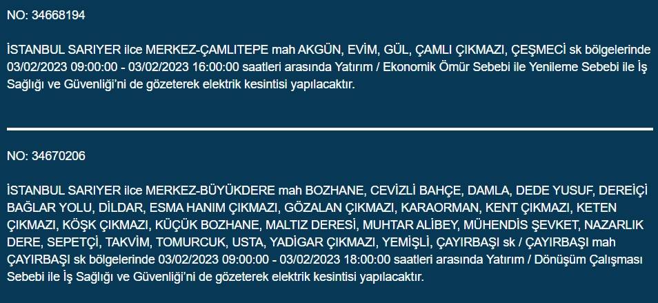 İstanbullular dikkat! Yarın elektrikler kesilecek 24