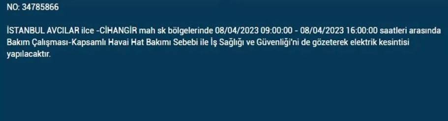 BEDAŞ paylaştı: İstanbullular dikkat! İşte yarın elektrik kesintisi yaşanacak ilçeler 3
