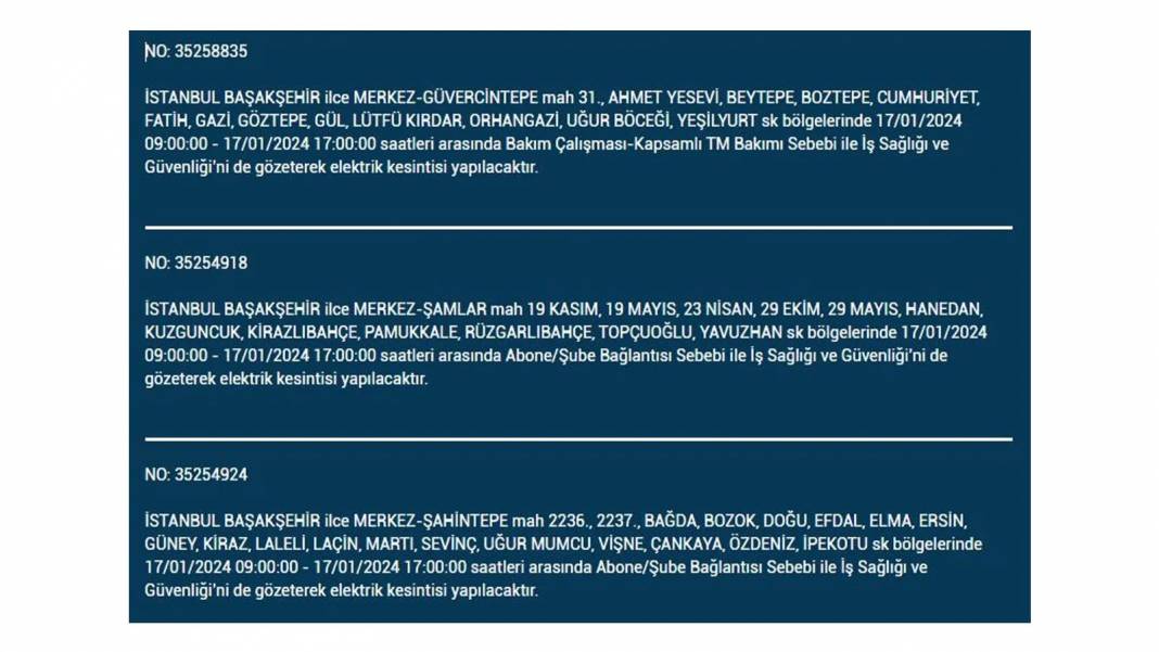 İstanbul'un 4 Büyük İlçesinde Elektrik Kesintisi 8 Saati Geçecek! BEDAŞ, Yarın Yaşanacak Elektrik Kesintisini Duyurdu - Fotoğraf: 10