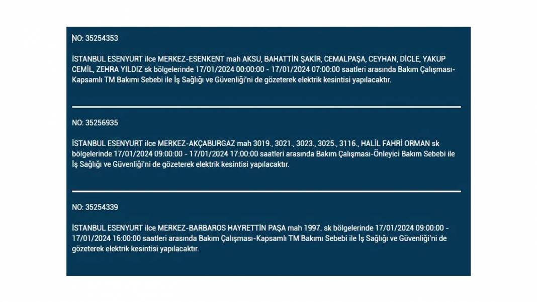 İstanbul'un 4 Büyük İlçesinde Elektrik Kesintisi 8 Saati Geçecek! BEDAŞ, Yarın Yaşanacak Elektrik Kesintisini Duyurdu - Fotoğraf: 11