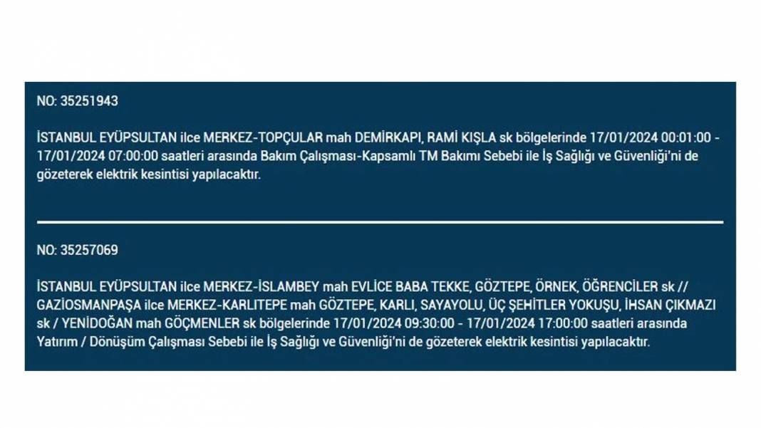 İstanbul'un 4 Büyük İlçesinde Elektrik Kesintisi 8 Saati Geçecek! BEDAŞ, Yarın Yaşanacak Elektrik Kesintisini Duyurdu - Fotoğraf: 14