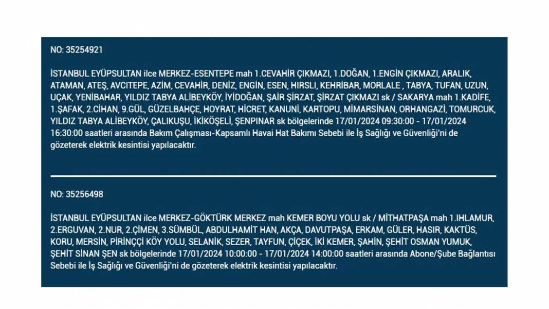 İstanbul'un 4 Büyük İlçesinde Elektrik Kesintisi 8 Saati Geçecek! BEDAŞ, Yarın Yaşanacak Elektrik Kesintisini Duyurdu - Fotoğraf: 13