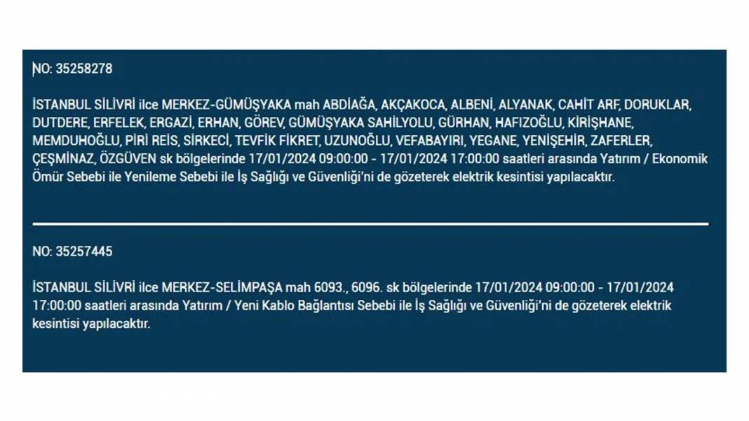 İstanbul'un 4 Büyük İlçesinde Elektrik Kesintisi 8 Saati Geçecek! BEDAŞ, Yarın Yaşanacak Elektrik Kesintisini Duyurdu - Fotoğraf: 23
