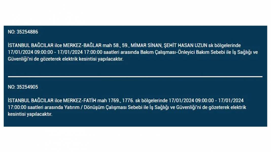 İstanbul'un 4 Büyük İlçesinde Elektrik Kesintisi 8 Saati Geçecek! BEDAŞ, Yarın Yaşanacak Elektrik Kesintisini Duyurdu - Fotoğraf: 6