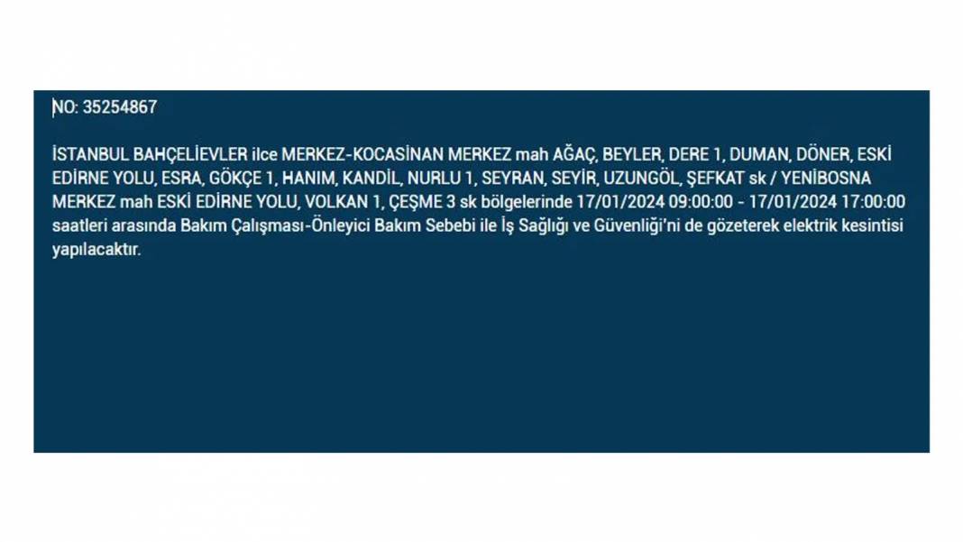 İstanbul'un 4 Büyük İlçesinde Elektrik Kesintisi 8 Saati Geçecek! BEDAŞ, Yarın Yaşanacak Elektrik Kesintisini Duyurdu - Fotoğraf: 7