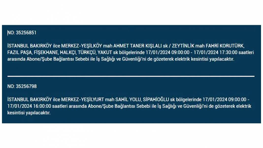 İstanbul'un 4 Büyük İlçesinde Elektrik Kesintisi 8 Saati Geçecek! BEDAŞ, Yarın Yaşanacak Elektrik Kesintisini Duyurdu - Fotoğraf: 9