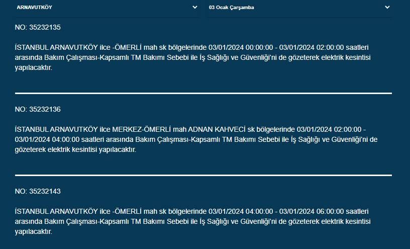 BEDAŞ Paylaştı: İstanbul'da Bugün Bu İlçelerde Elektrikler Kesilecek! 3