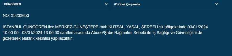 BEDAŞ Paylaştı: İstanbul'da Bugün Bu İlçelerde Elektrikler Kesilecek! 17