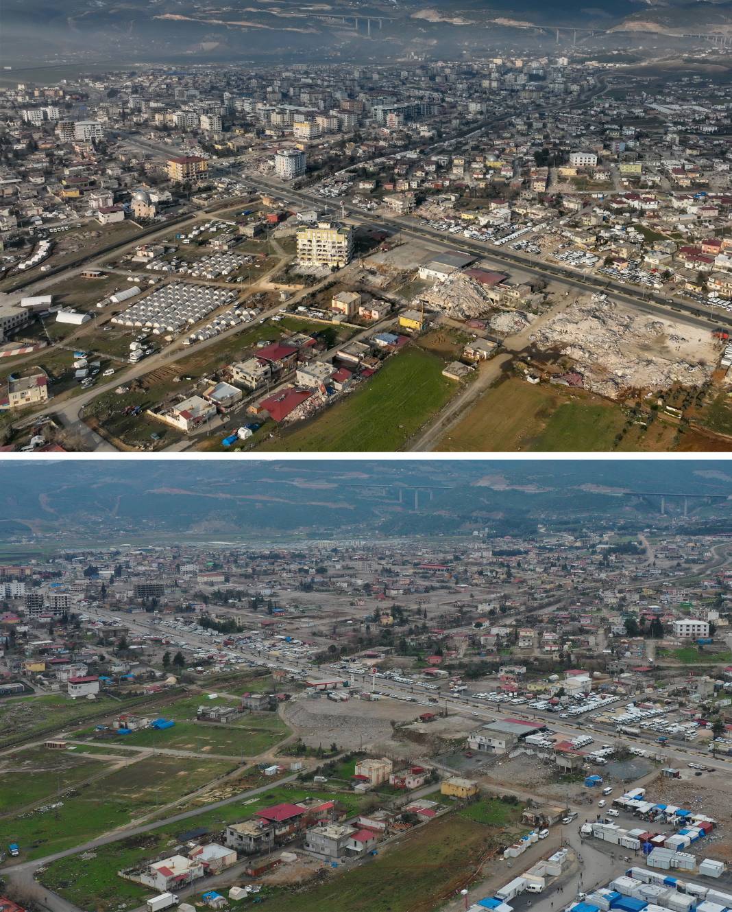 Depremin vurduğu Nurdağı ve Islahiye birinci yılın sonunda böyle görüntülendi 7