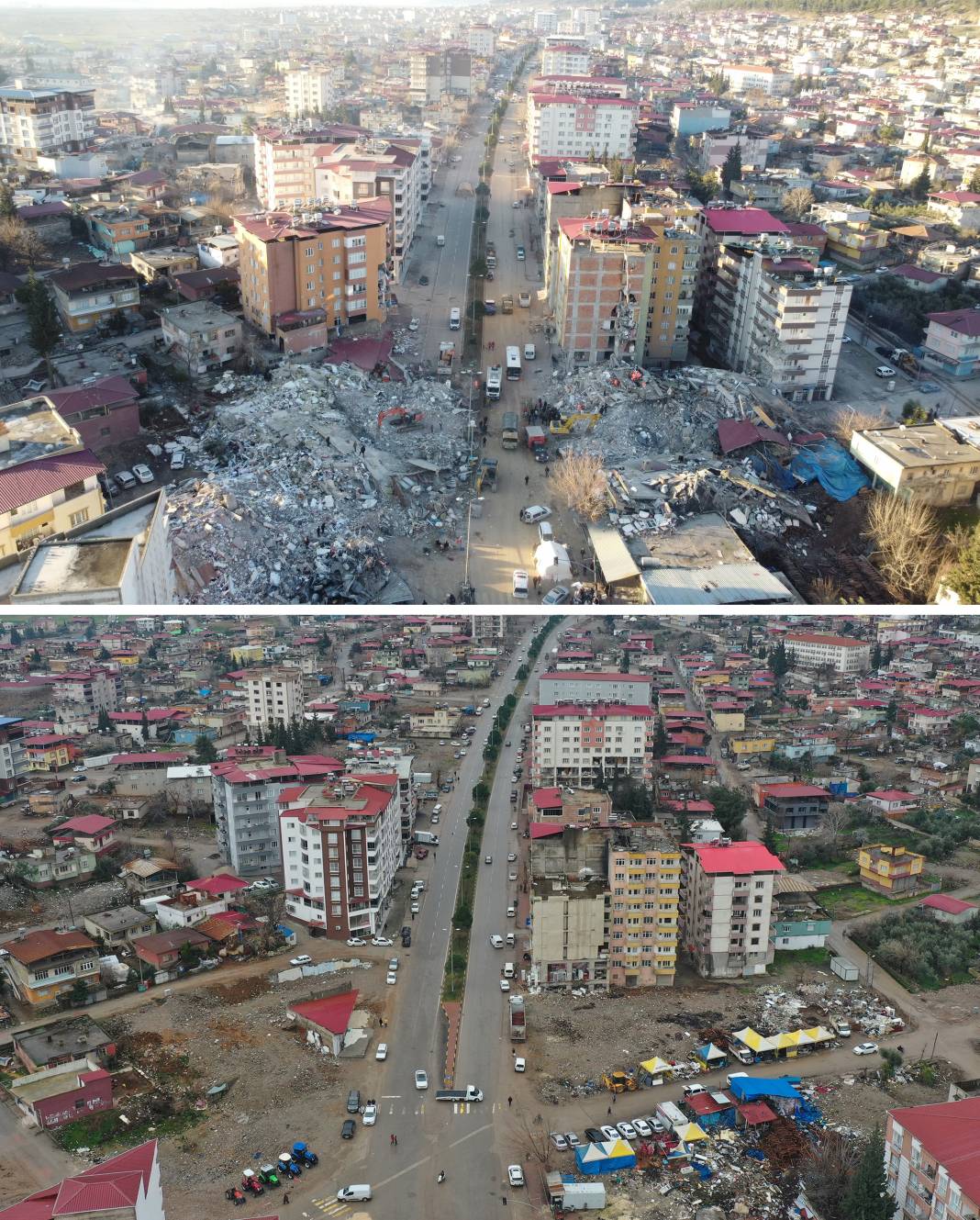 Depremin vurduğu Nurdağı ve Islahiye birinci yılın sonunda böyle görüntülendi 9