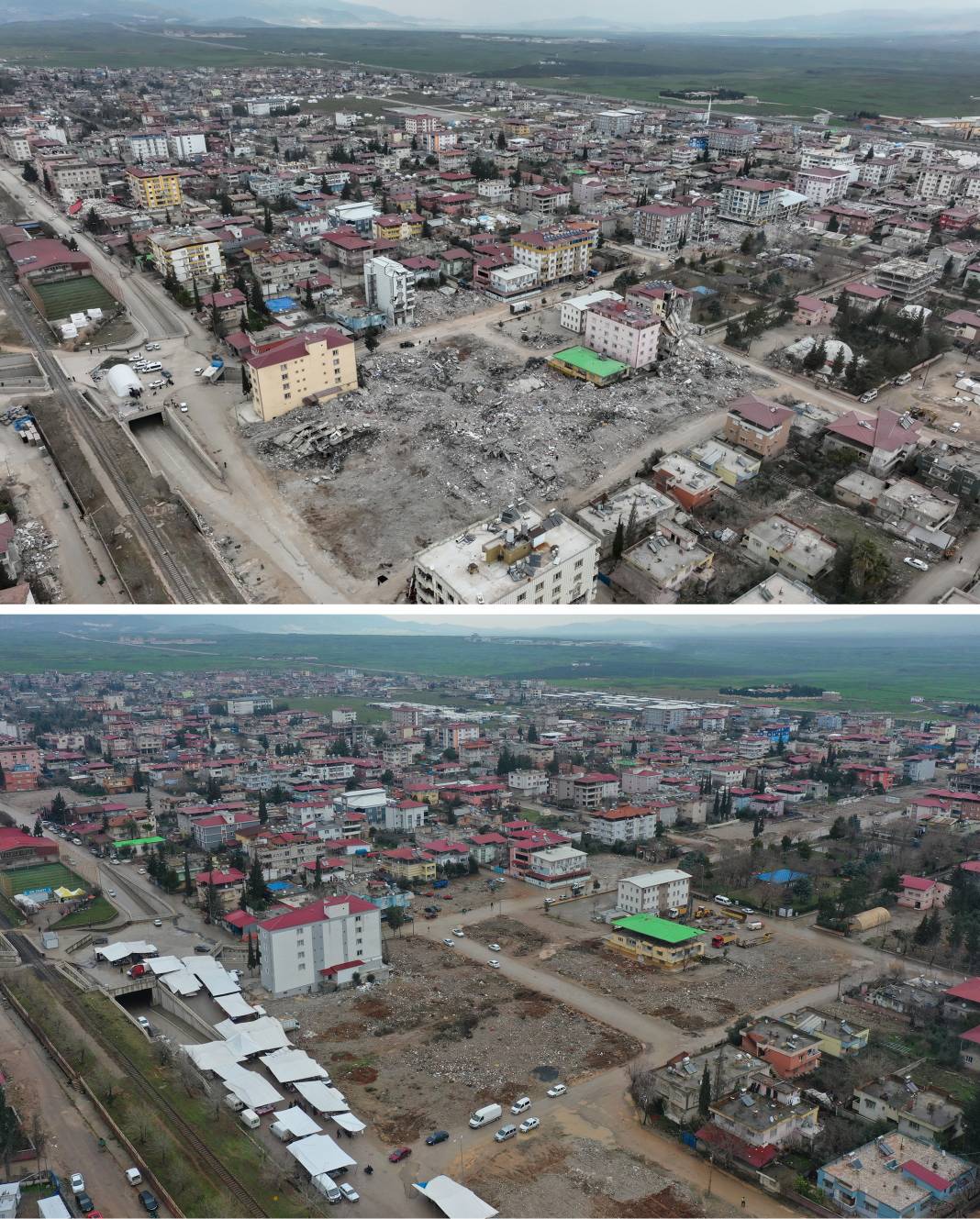 Depremin vurduğu Nurdağı ve Islahiye birinci yılın sonunda böyle görüntülendi 8