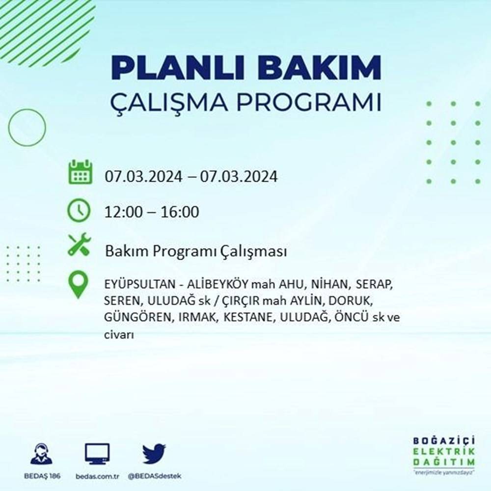 Yarın İstanbul'un Onlarca Mahallesinde Sabah 9 Akşam 5 Elektrik Olmayacak 9