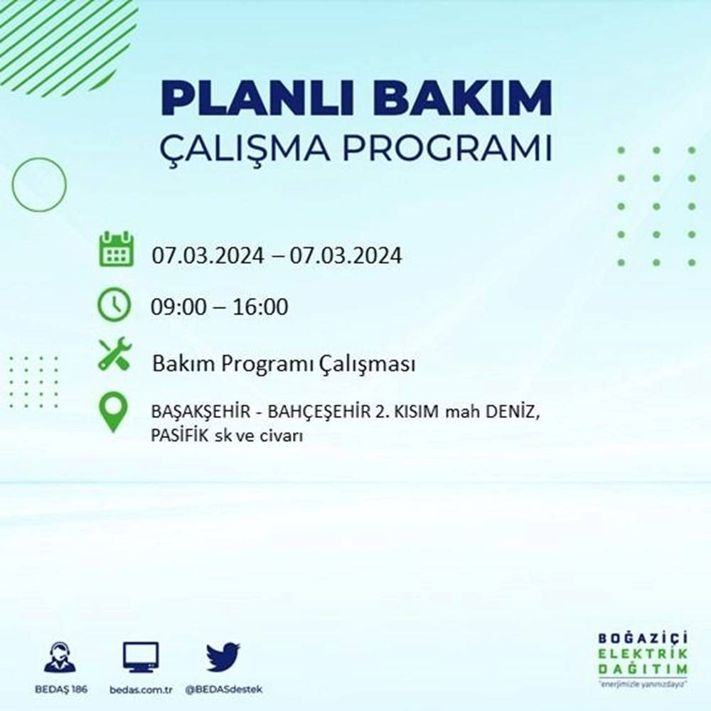 Yarın İstanbul'un Onlarca Mahallesinde Sabah 9 Akşam 5 Elektrik Olmayacak 14