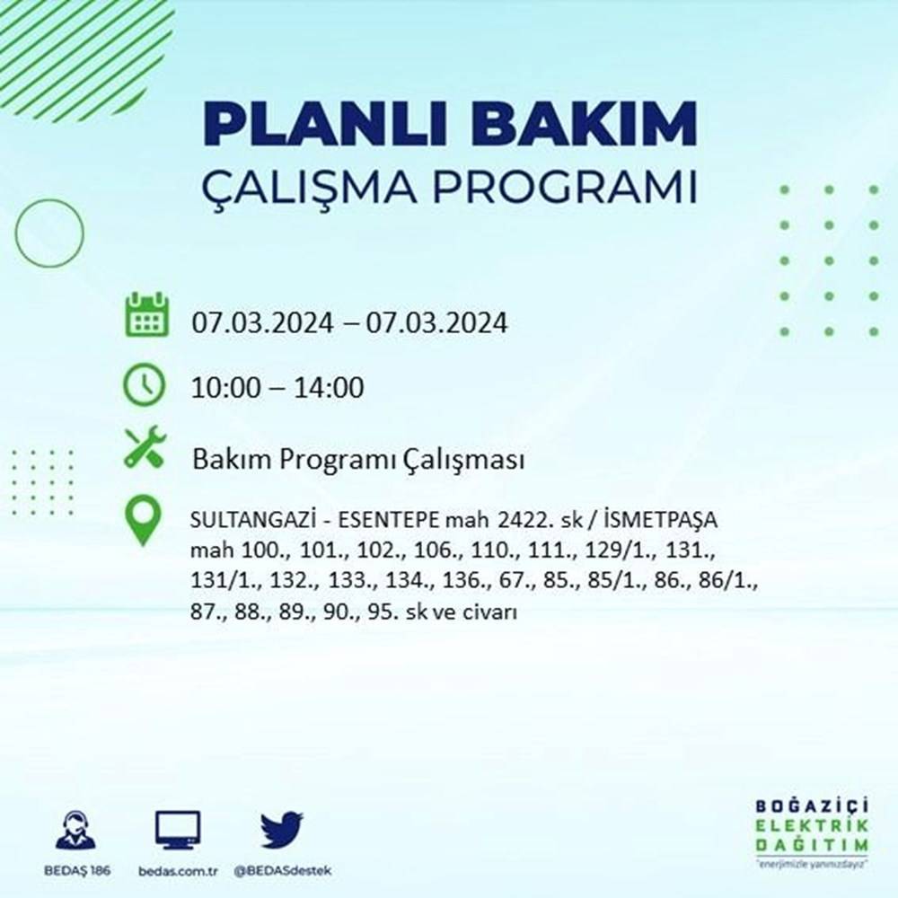 Yarın İstanbul'un Onlarca Mahallesinde Sabah 9 Akşam 5 Elektrik Olmayacak 1