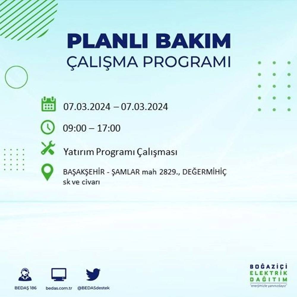 Yarın İstanbul'un Onlarca Mahallesinde Sabah 9 Akşam 5 Elektrik Olmayacak 15