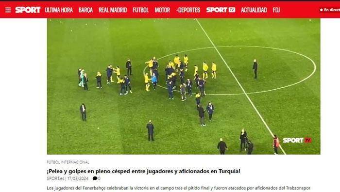 Trabzonspor - Fenerbahçe maçında yaşananlar dünya basınında 7