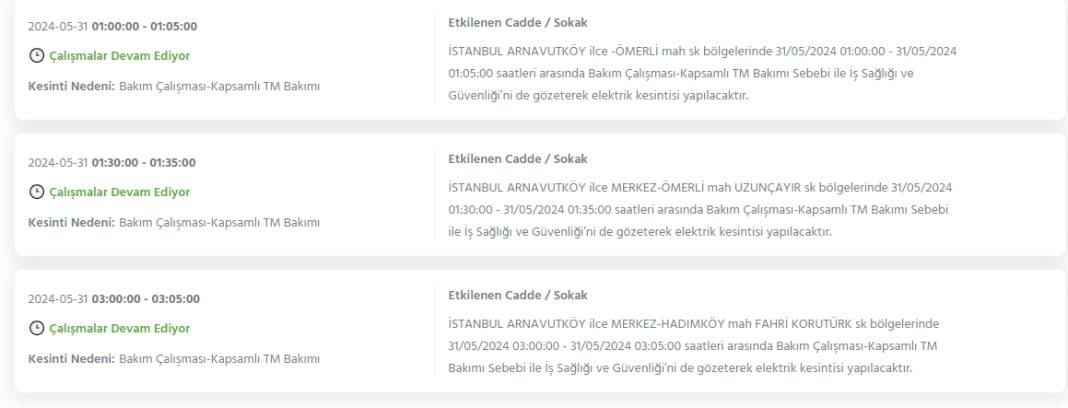 İstanbul'un 21 İlçesi Bugün Karanlığa Gömülecek: 31 Mayıs Elektrik Kesintisi Yaşanacak İlçeler! 3