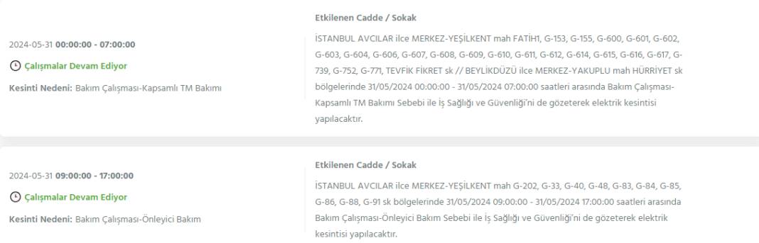 İstanbul'un 21 İlçesi Bugün Karanlığa Gömülecek: 31 Mayıs Elektrik Kesintisi Yaşanacak İlçeler! 4