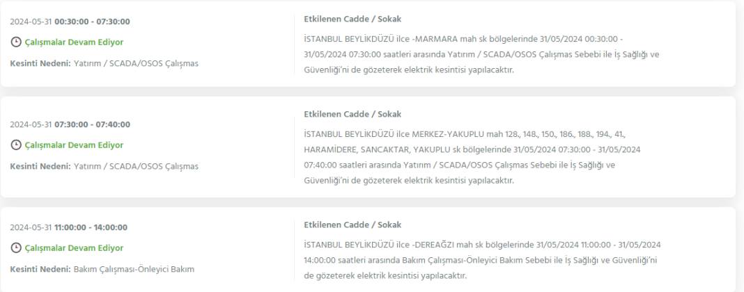 İstanbul'un 21 İlçesi Bugün Karanlığa Gömülecek: 31 Mayıs Elektrik Kesintisi Yaşanacak İlçeler! 9
