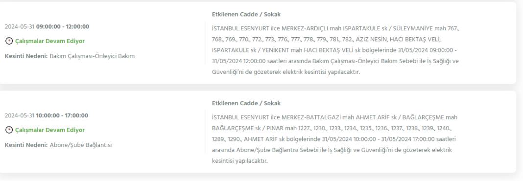 İstanbul'un 21 İlçesi Bugün Karanlığa Gömülecek: 31 Mayıs Elektrik Kesintisi Yaşanacak İlçeler! 14