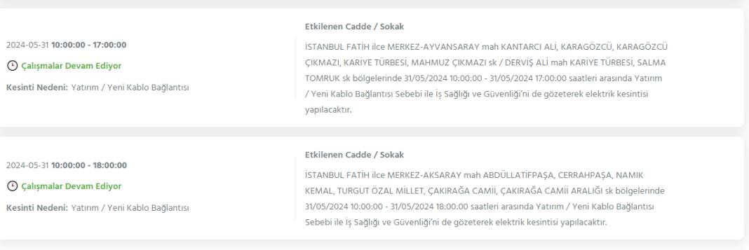 İstanbul'un 21 İlçesi Bugün Karanlığa Gömülecek: 31 Mayıs Elektrik Kesintisi Yaşanacak İlçeler! 17