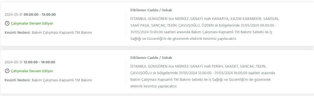 İstanbul'un 21 İlçesi Bugün Karanlığa Gömülecek: 31 Mayıs Elektrik Kesintisi Yaşanacak İlçeler! 18