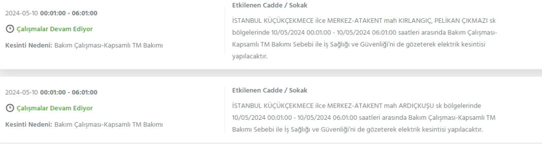 BEDAŞ Paylaştı: İstanbul'un 18 İlçesinde Elektrikler Kesilecek 18