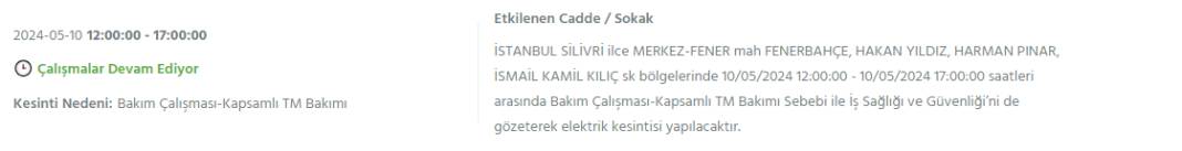 BEDAŞ Paylaştı: İstanbul'un 18 İlçesinde Elektrikler Kesilecek 24