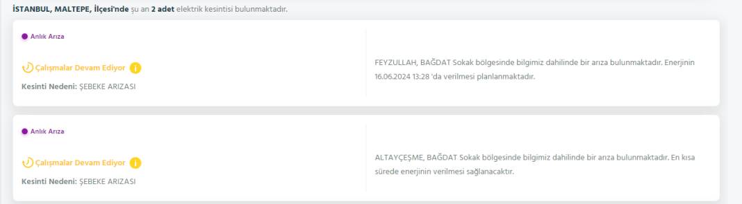 Bayramın İlk Gününde İstanbul'da Elektrik Kesintilerinin Yaşanacağı İlçeler 8