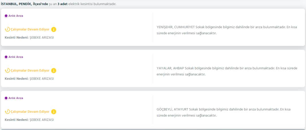 Bayramın İlk Gününde İstanbul'da Elektrik Kesintilerinin Yaşanacağı İlçeler 9