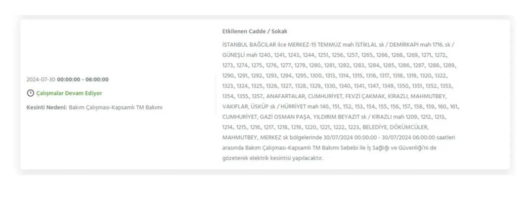 İstanbullular dikkat! Bugün bu ilçelerde elektrikler kesilecek 6