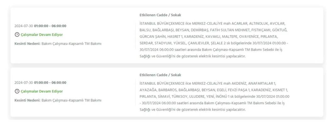 İstanbullular dikkat! Bugün bu ilçelerde elektrikler kesilecek 18