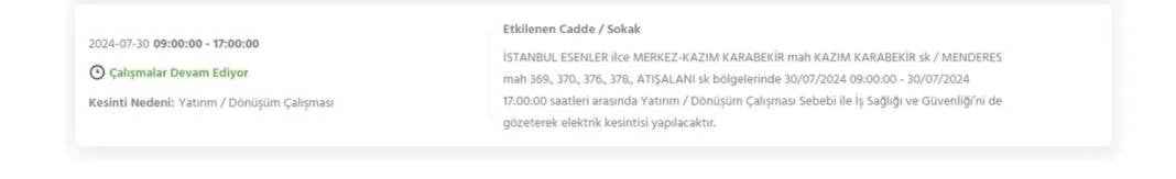 İstanbullular dikkat! Bugün bu ilçelerde elektrikler kesilecek 20