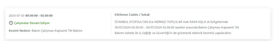 İstanbullular dikkat! Bugün bu ilçelerde elektrikler kesilecek 22