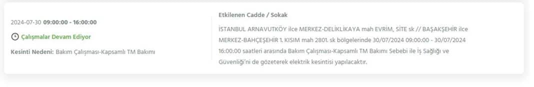 İstanbullular dikkat! Bugün bu ilçelerde elektrikler kesilecek 4