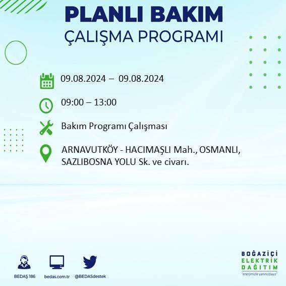 İstanbullular dikkat! Yarın bu ilçelerde elektrikler kesilecek 50