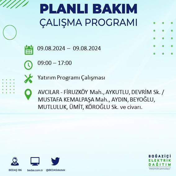 İstanbullular dikkat! Yarın bu ilçelerde elektrikler kesilecek 49