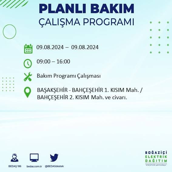 İstanbullular dikkat! Yarın bu ilçelerde elektrikler kesilecek 41