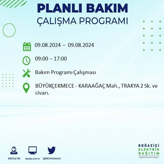 İstanbullular dikkat! Yarın bu ilçelerde elektrikler kesilecek 30