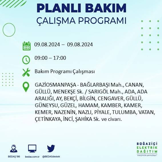 İstanbullular dikkat! Yarın bu ilçelerde elektrikler kesilecek 23