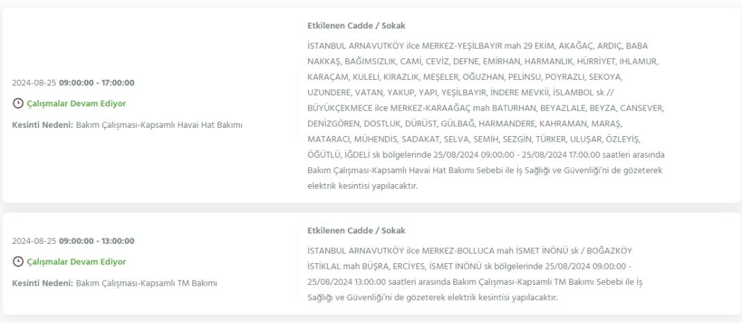 İstanbul'da yarın 25 Ağustos Pazar elektrik kesintisi yaşanacak ilçeler 4