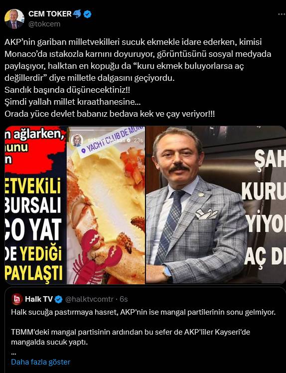 AKP mangal partisi verdi sosyal medya ayağa kalktı!  "Yiyin efendiler yiyin" 5